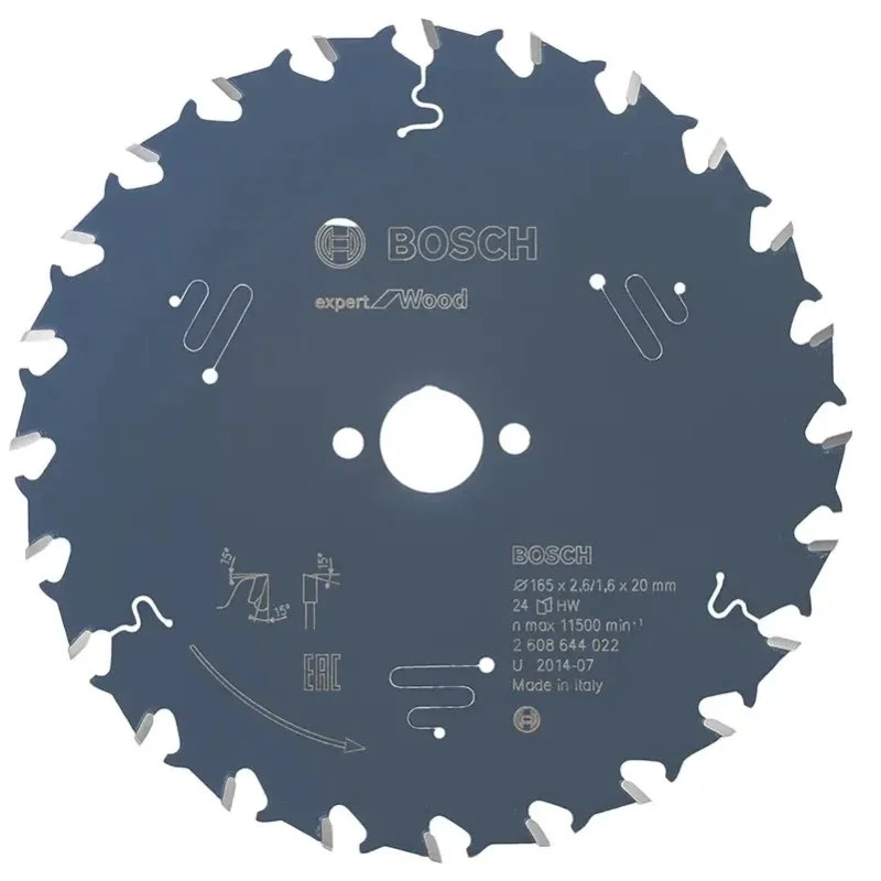 Bosch Rundsavsklinge Expert for Wood Ø165x20x2,6 mm 24T