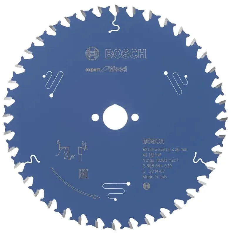 Bosch Rundsavsklinge Expert for Wood 184x20x2,6 mm 40T