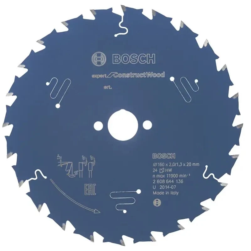 Bosch Expert for Construct Wood rundsavsklinge 160x20x2,0mm 24T