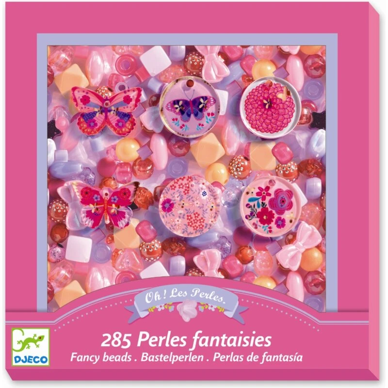 Djeco Plastperler - Sommerfugle, 285 stk