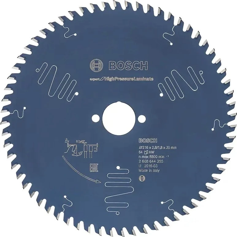 Bosch Rundsavsklinge 216x30x2,8 mm 64 t EXP HighPress