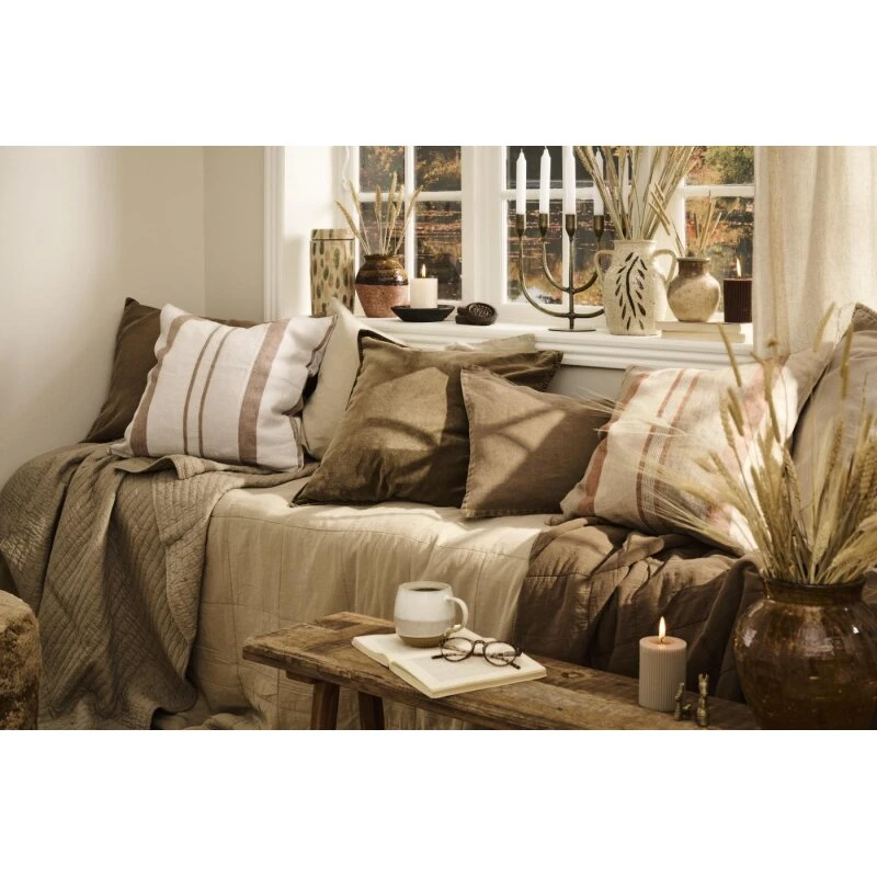 Ib Laursen Pudebetræk 40x60 cm hør, Chocolate