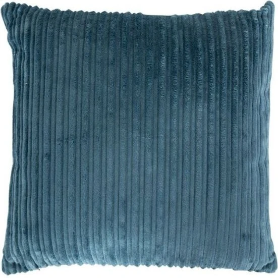 Borg Living pyntepude 45x45 cm – petroleum fløjlslook