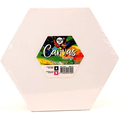 Malerlærred 20x20 cm — sekskantet (4 mm)