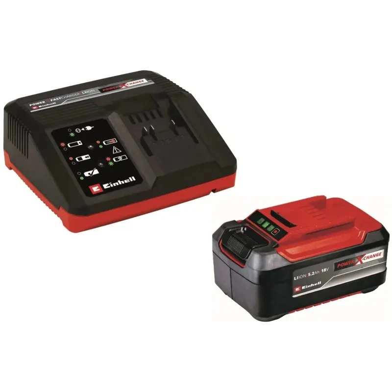 Einhell Power X-Change startersæt 18V/5,2Ah med hurtiglader 4Ah