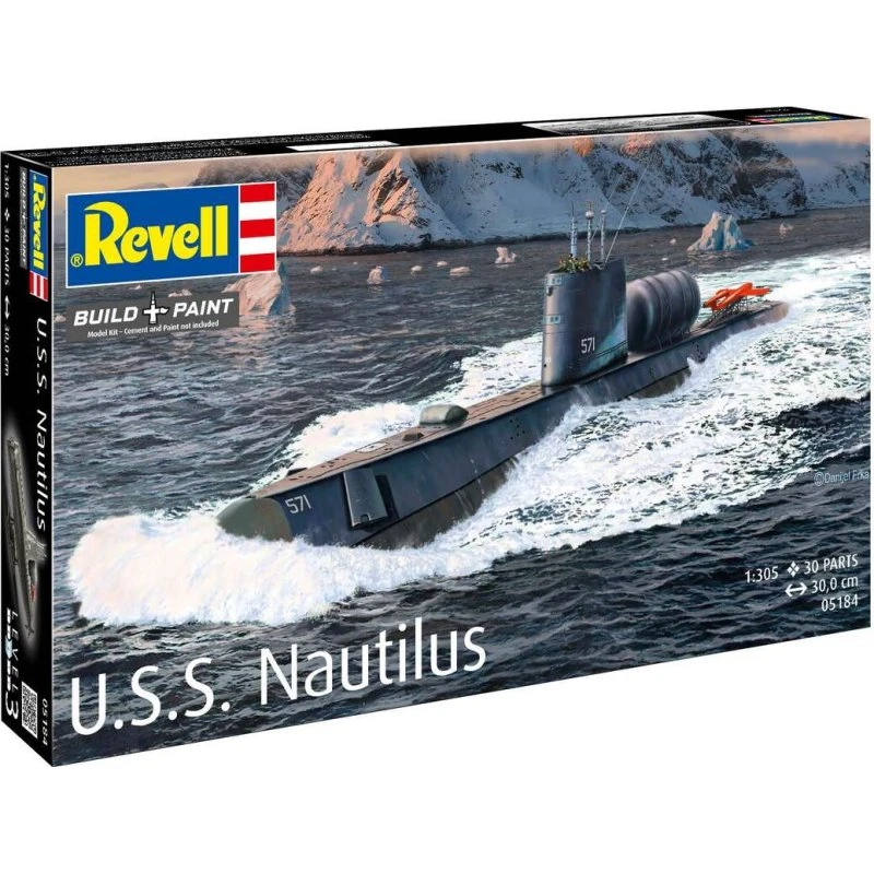 Revell USS Nautilus byggesæt 1:305 – 30 dele