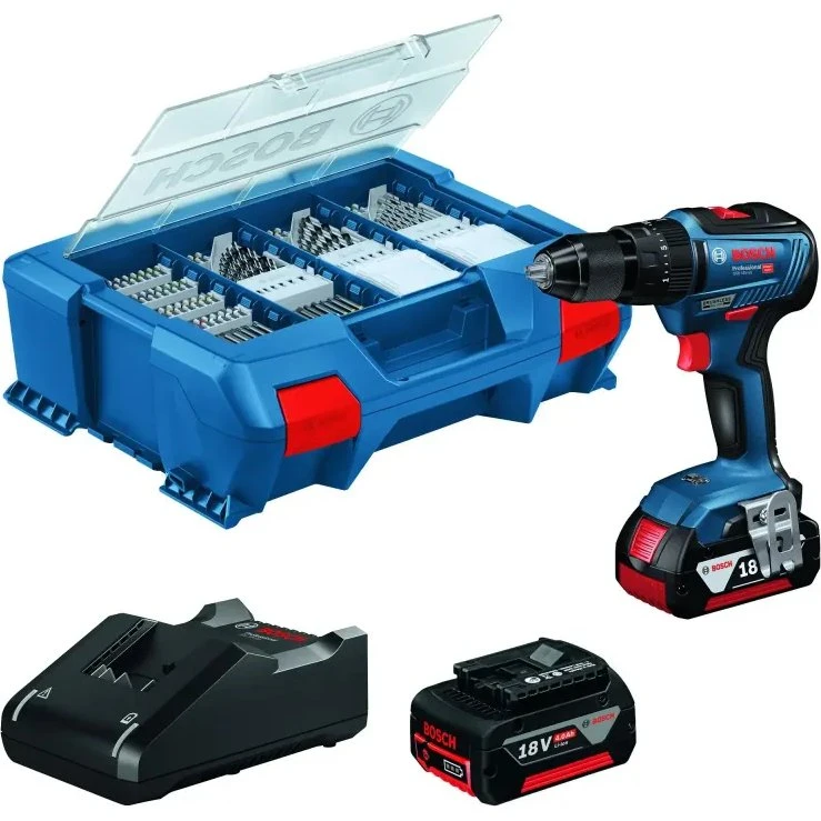 Bosch GSB 18V‑55 2x4,0Ah slagboremaskine (06019H530A)