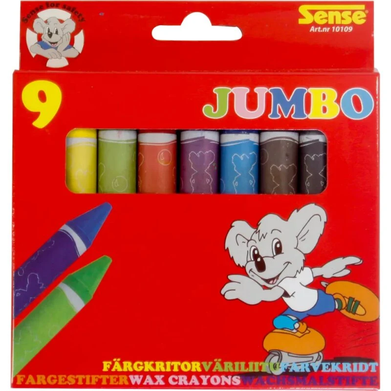 Sense Jumbo farveblyanter 9-pak