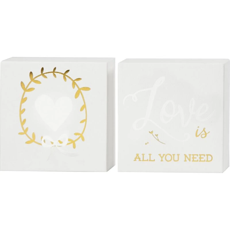 Lærred med guldfolie til akvarel 10,16×10,16×2,54 cm