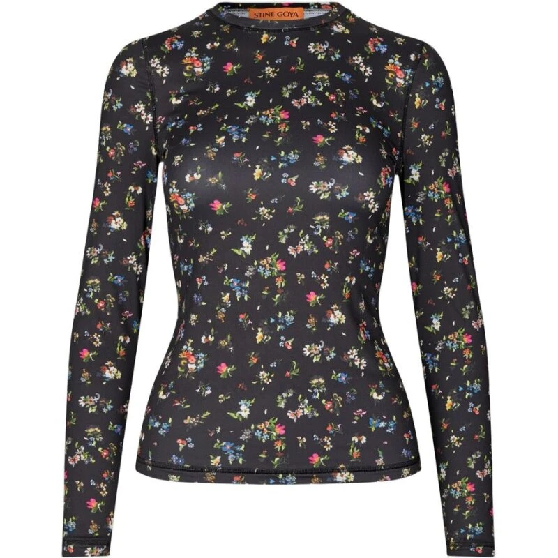 Stine Goya LONG SLEEVE langærmet T-shirt, sort