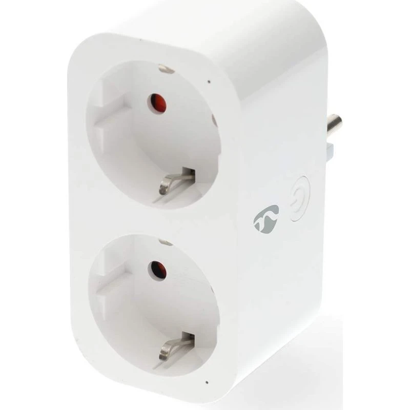 SmartLife Smart Plug Wi‑Fi Effektmåler 3680W Type F, Hvid