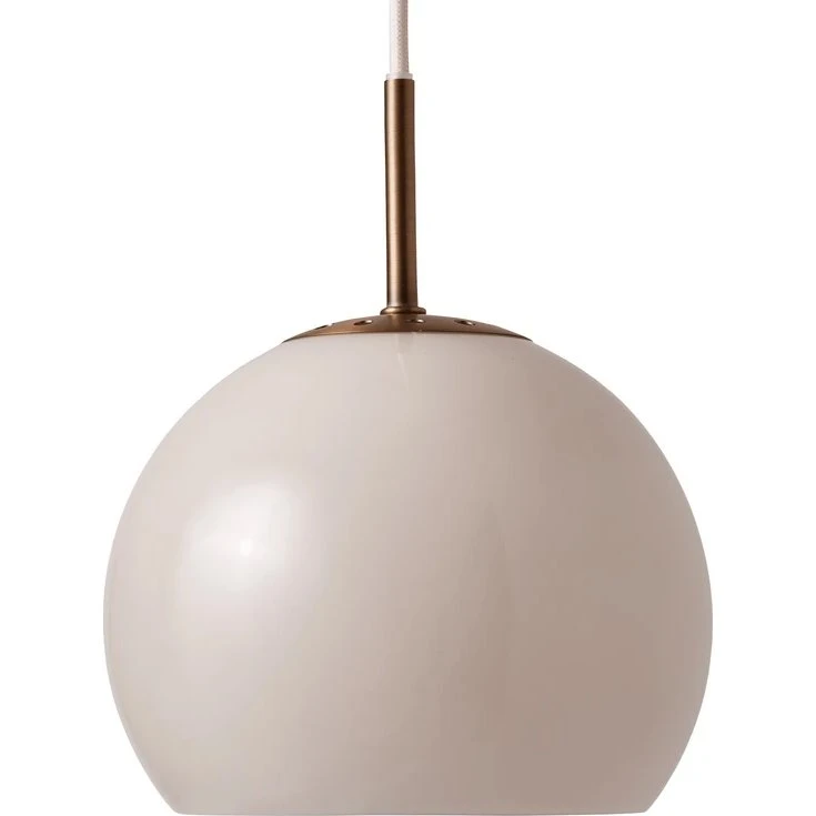 FRANDSEN Ball Glass hængelampe Ø25, sand grey