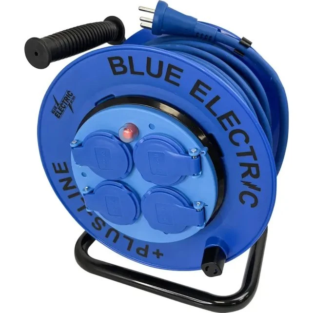 Blue Electric Kabeltromle +PlusLine 25 m – blå