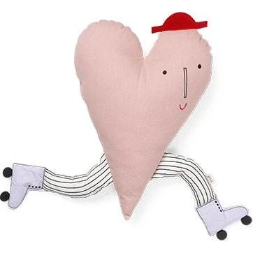 Ferm Living Heart Cushion – Dusty Rose