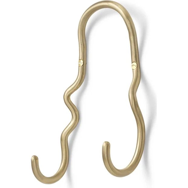 ferm LIVING Curvature Double Knage - Messing