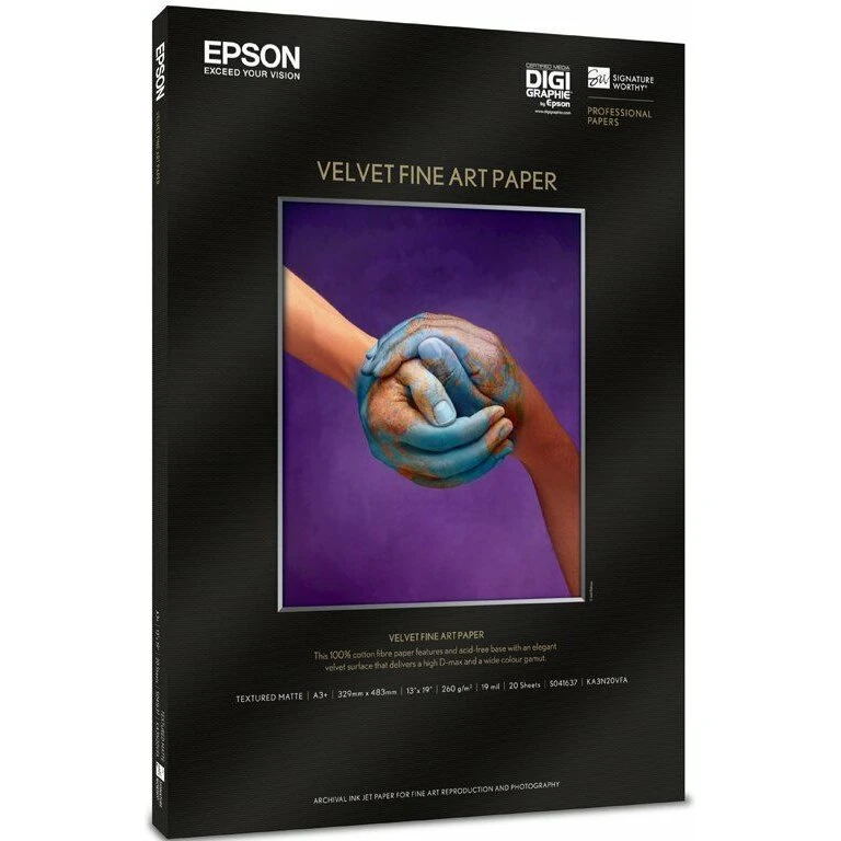 Velvet Fine Art A3+ fotopapir 260 g/m² – 20 ark