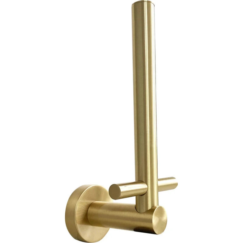 Miller Ekstra toiletrulleholder i messing, væg 155×70 mm