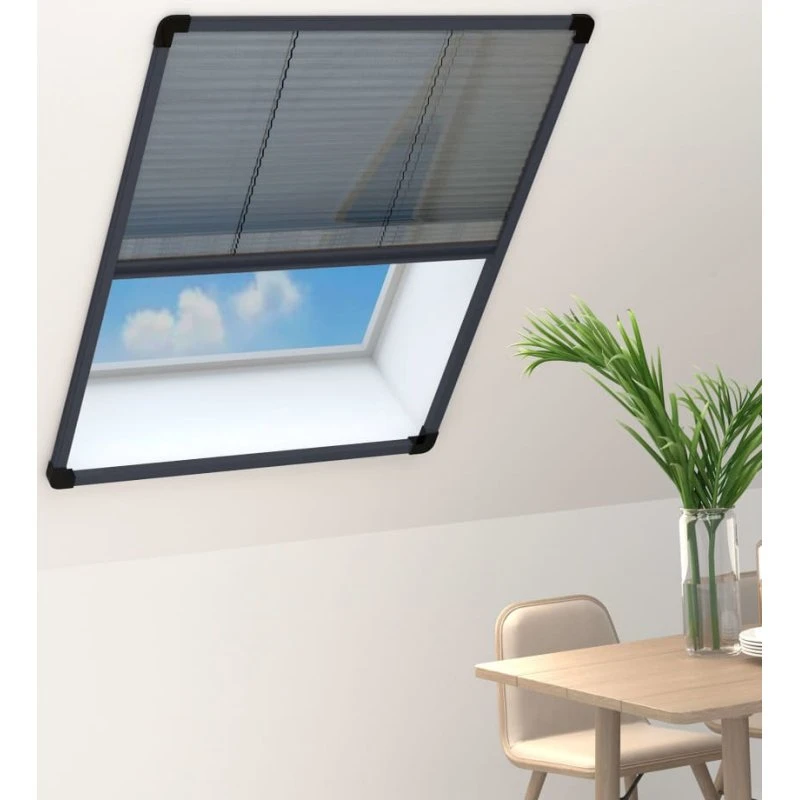 vidaXL plisseret insektnet til vinduer 60x80 cm antracit