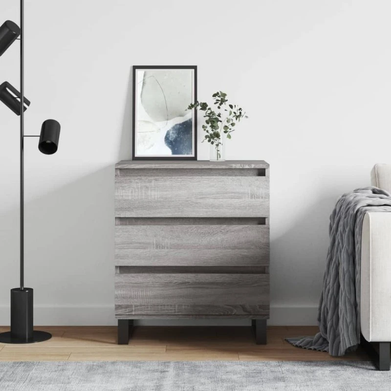 vidaXL skænk 60x35x70 cm – grå Sonoma-eg