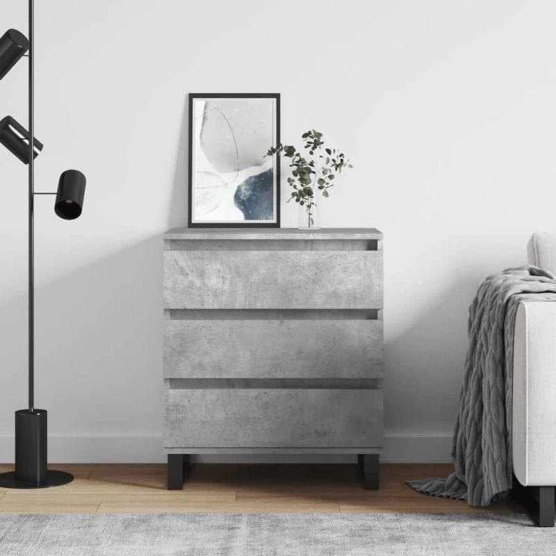 vidaXL skænk 60x35x70 cm i konstrueret træ, betongrå