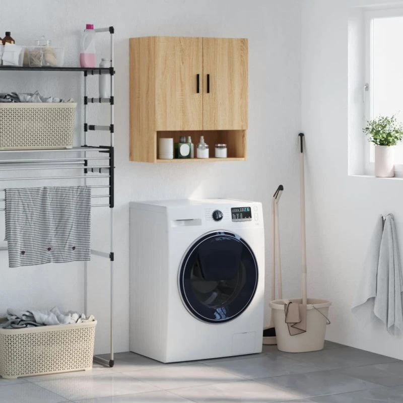 vidaXL vægskab 60x31x70 cm konstrueret træ - sonoma-eg