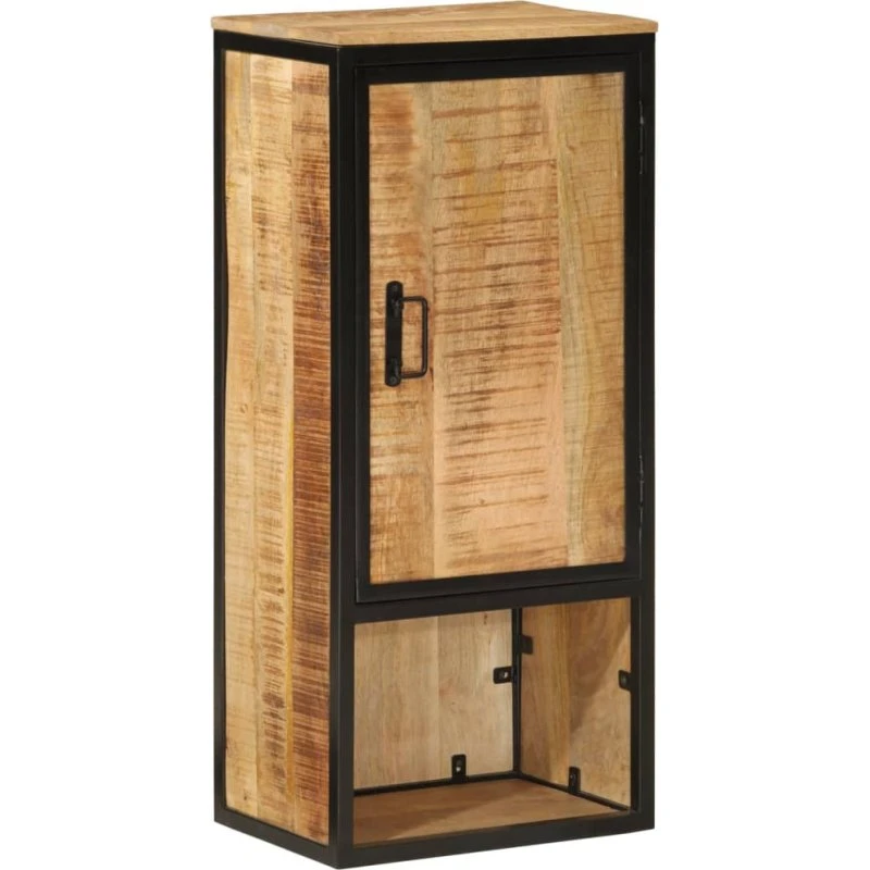 vidaXL Badeværelsesskab 40x27x90 cm i massivt mangotræ og jern