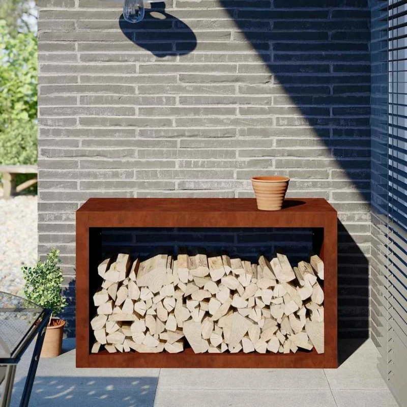 vidaXL Brændereol 100x40x60 cm i vejrbestandigt stål