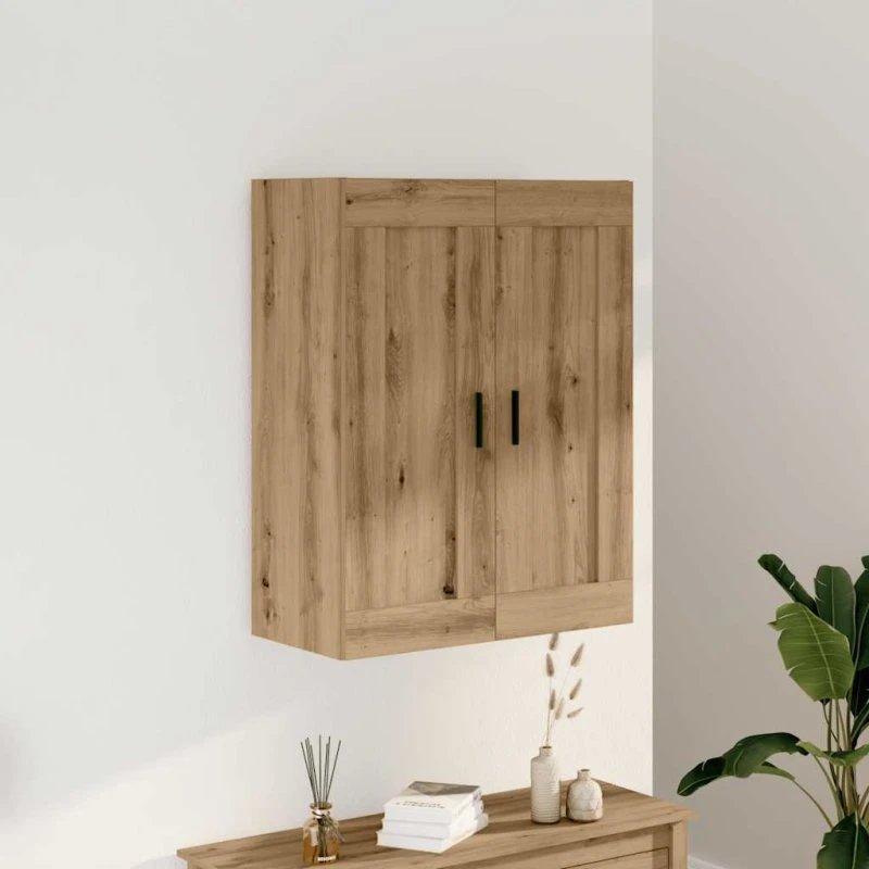 vidaXL vægskab 69,5x34x90 cm konstrueret træ - egetræsfarve