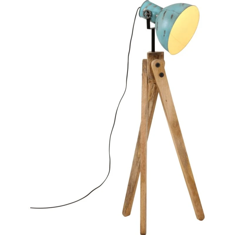 vidaXL gulvlampe 45x45x120 cm 25W E27 rustik blå