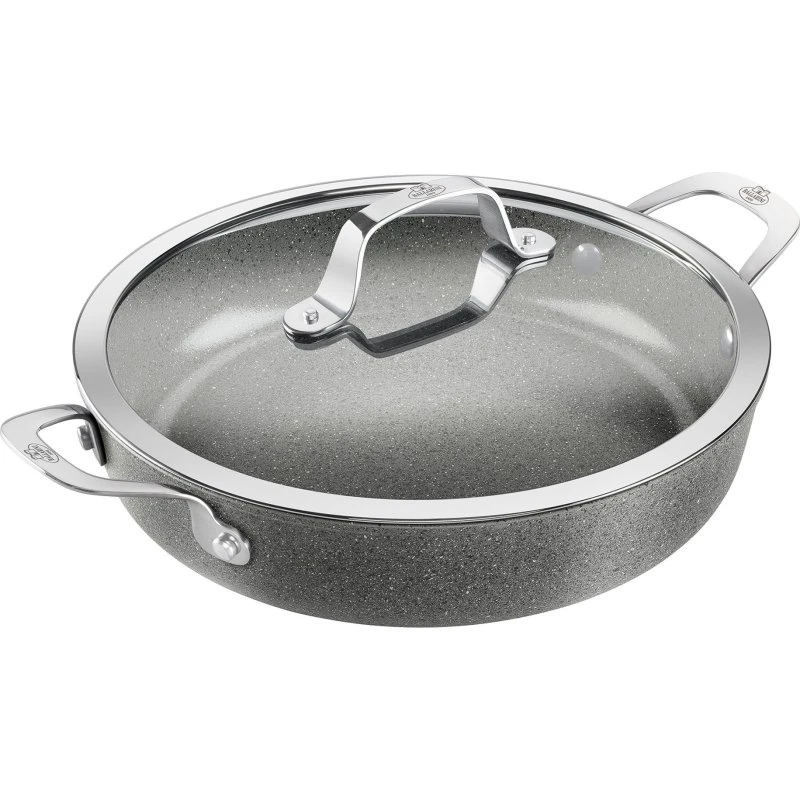 Ballarini Salina serveringspande 28 cm, aluminium med glaslåg