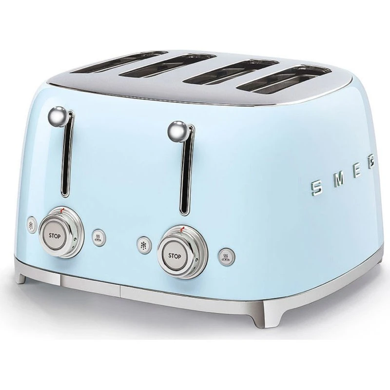 Smeg TSF03 4-skiver brødrister – pastelblå