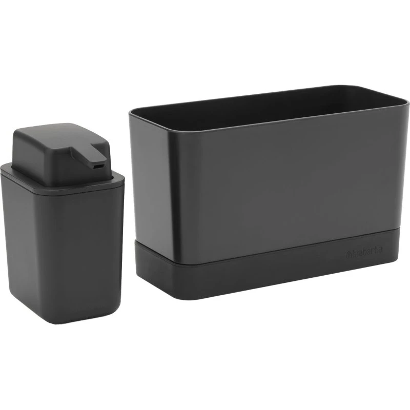 Brabantia SinkSide opvaskeorganisator med sæbedispenser, mørkegrå