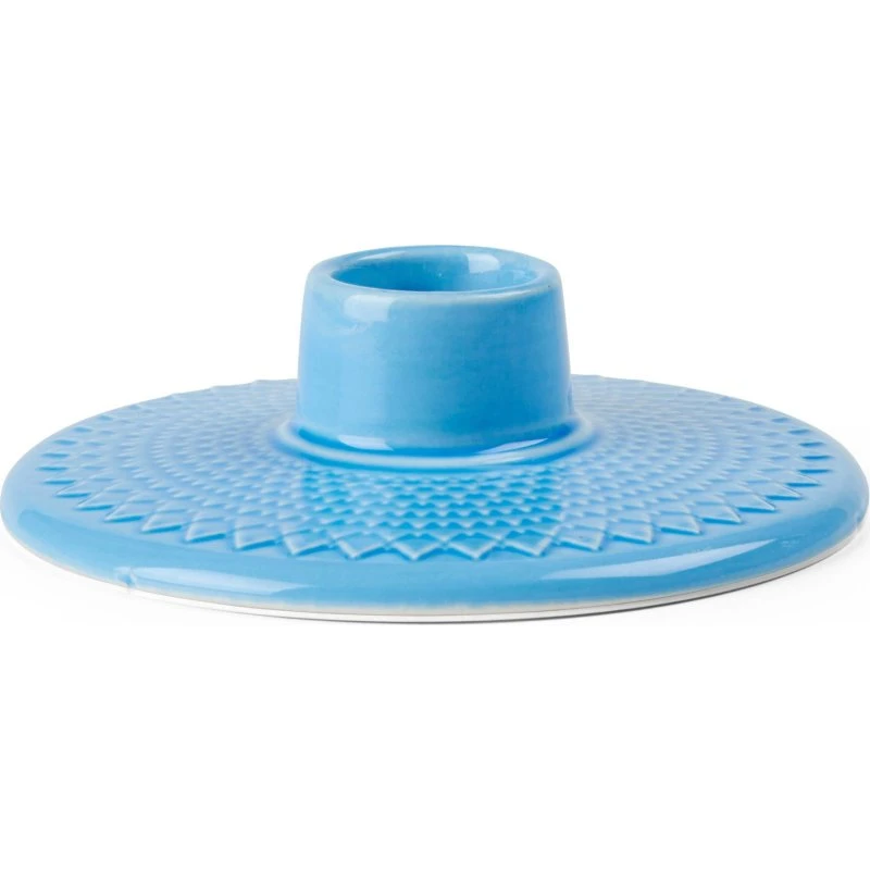 Lyngby Porcelæn Rhombe Color lysestage 3 cm, blå