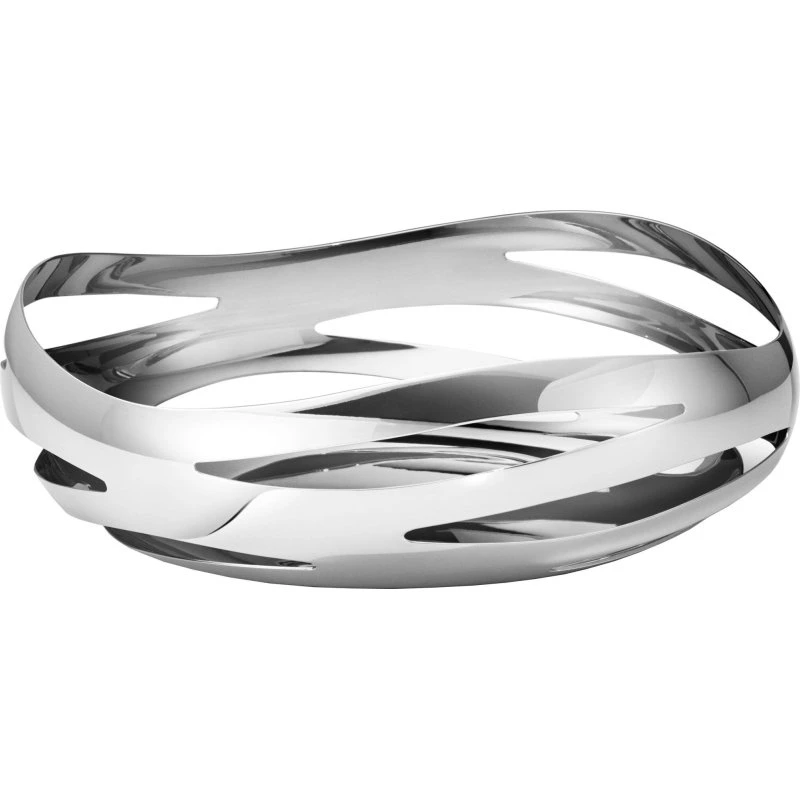 Georg Jensen Cobra brød- og frugtkurv, blankt rustfrit stål