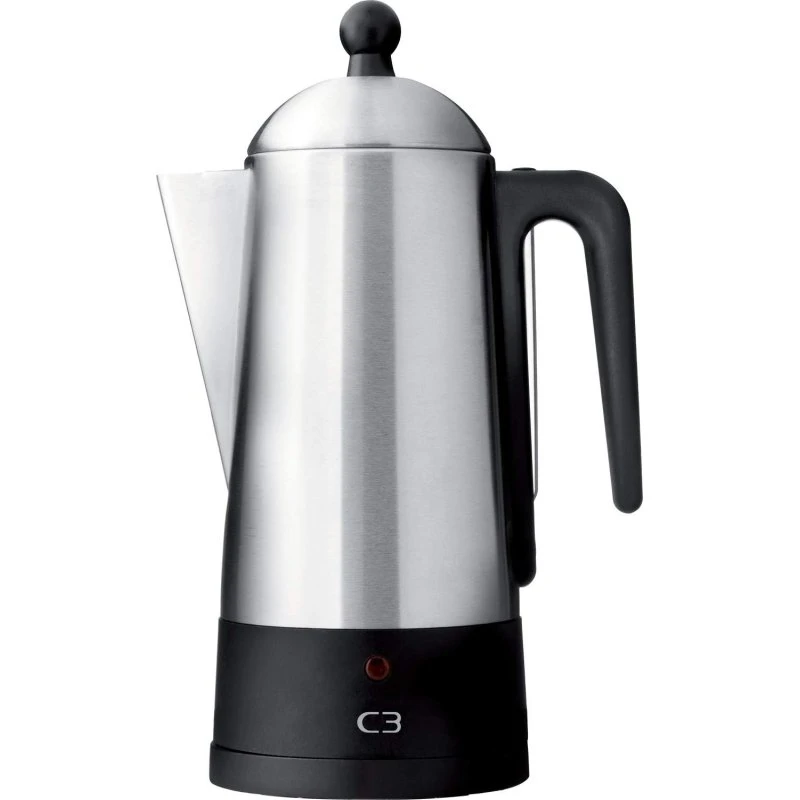 C3 Design Perkolator 10 kop - Børstet rustfrit stål