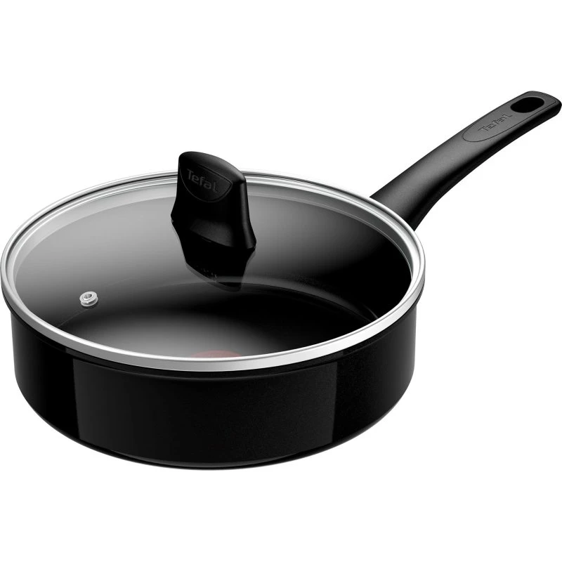 Tefal Renew ON traktørpande 24 cm med låg, sort