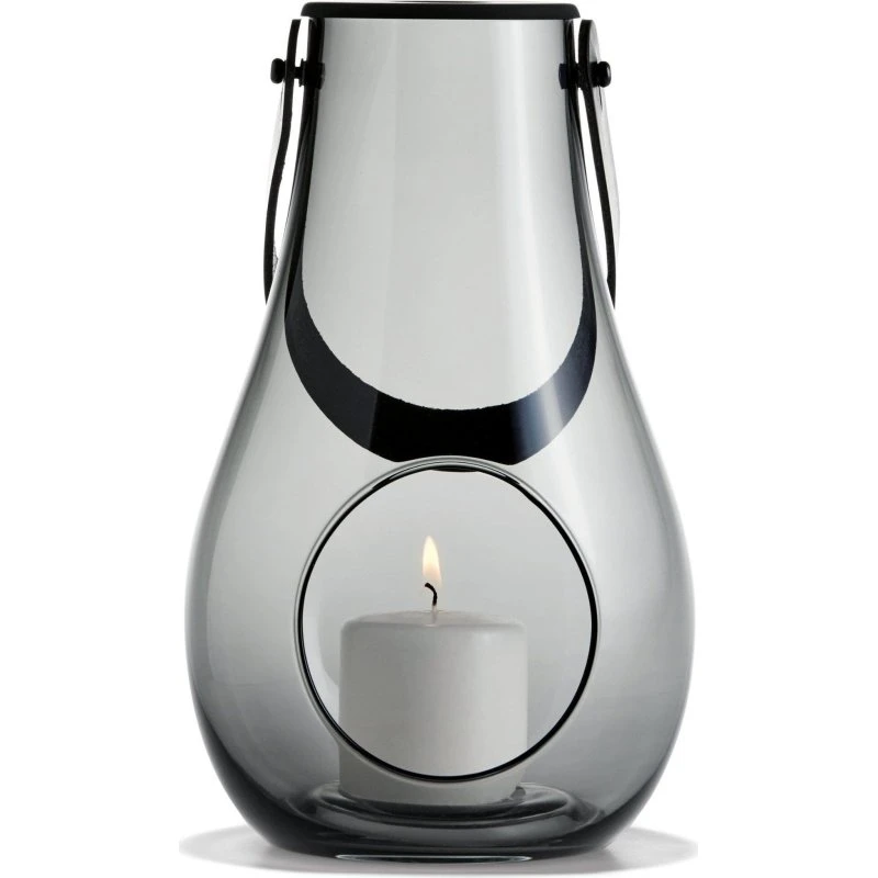 Holmegaard Design With Light lanterne, røggrå 25 cm