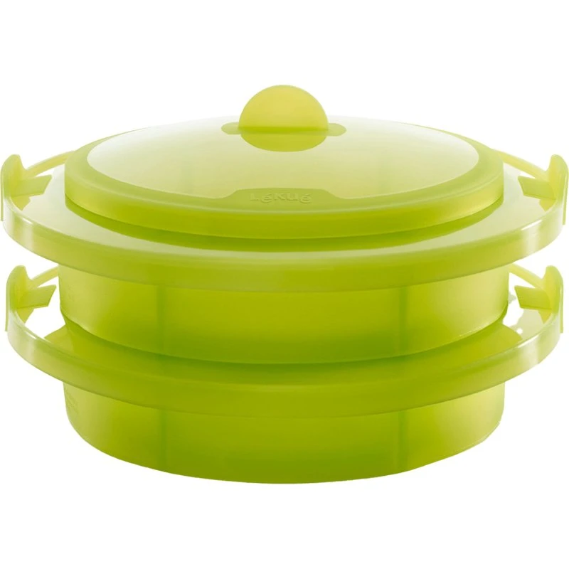 Lékué Dampkoger i platinasilikone, grøn