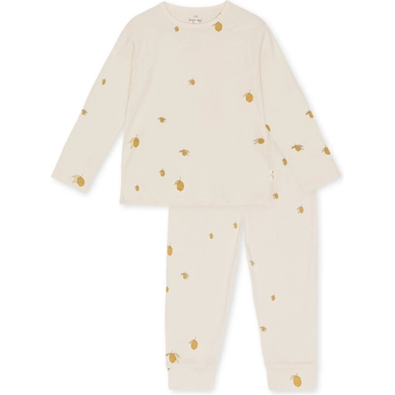 Konges Sløjd Sleepy Pyjamas Lemon – 100% GOTS økologisk bomuld