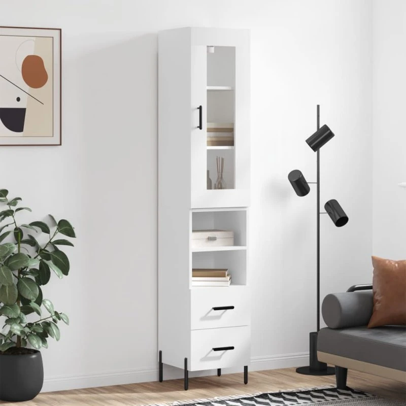 vidaXL højskab 34,5x34x180 cm hvid
