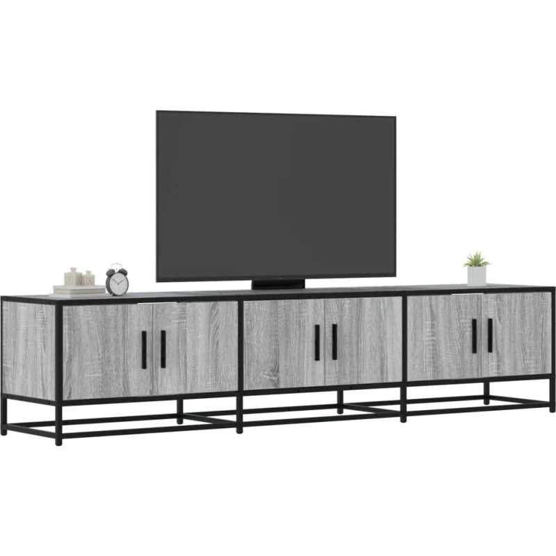 vidaXL TV-bord 180x35x41 cm konstrueret træ, grå Sonoma-eg