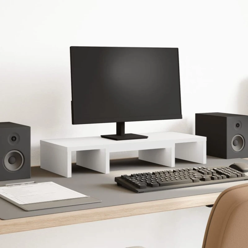 vidaXL skærmholder 60x24x10,5 cm justerbar hvid