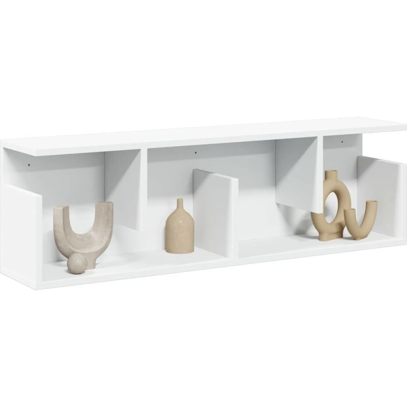 vidaXL vægskab 100x20x30 cm hvid konstrueret træ