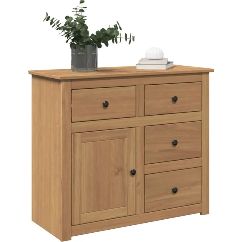 vidaXL Skænk Panama 93x40x80 cm i massivt fyrretræ