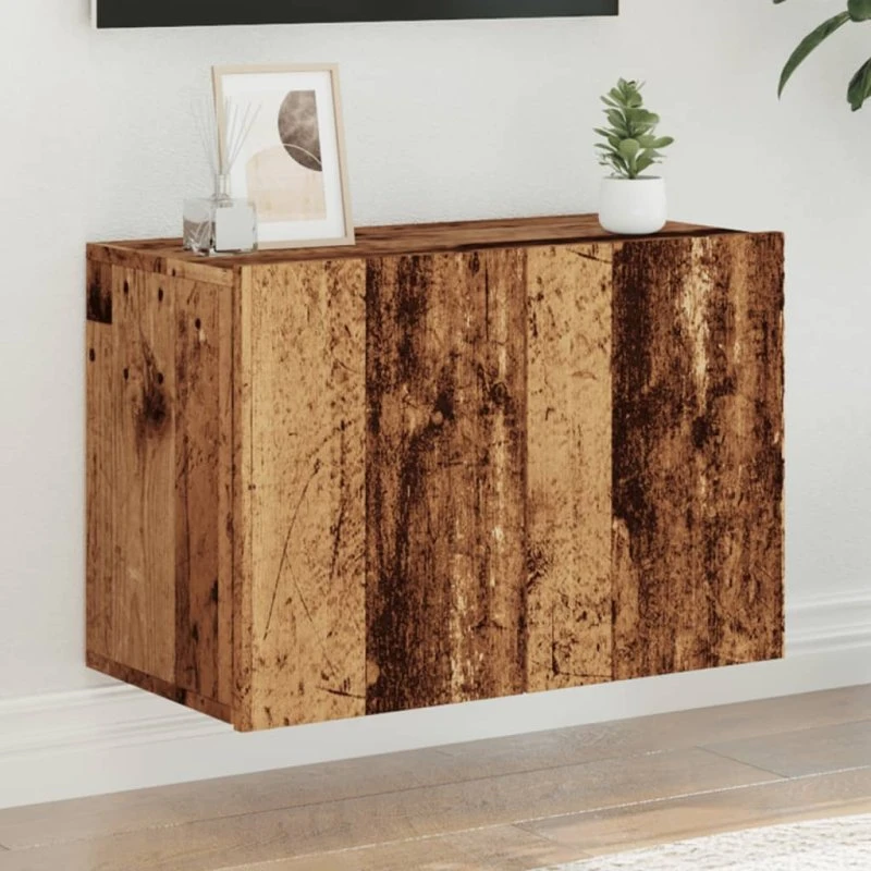 vidaXL væghængt TV-bord 60x30x41 cm - gammelt træ-look