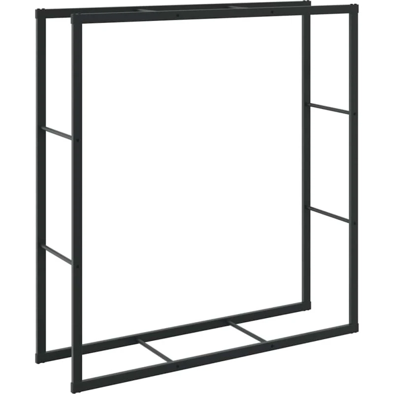 vidaXL brændestativ 110x30x116 cm stål sort