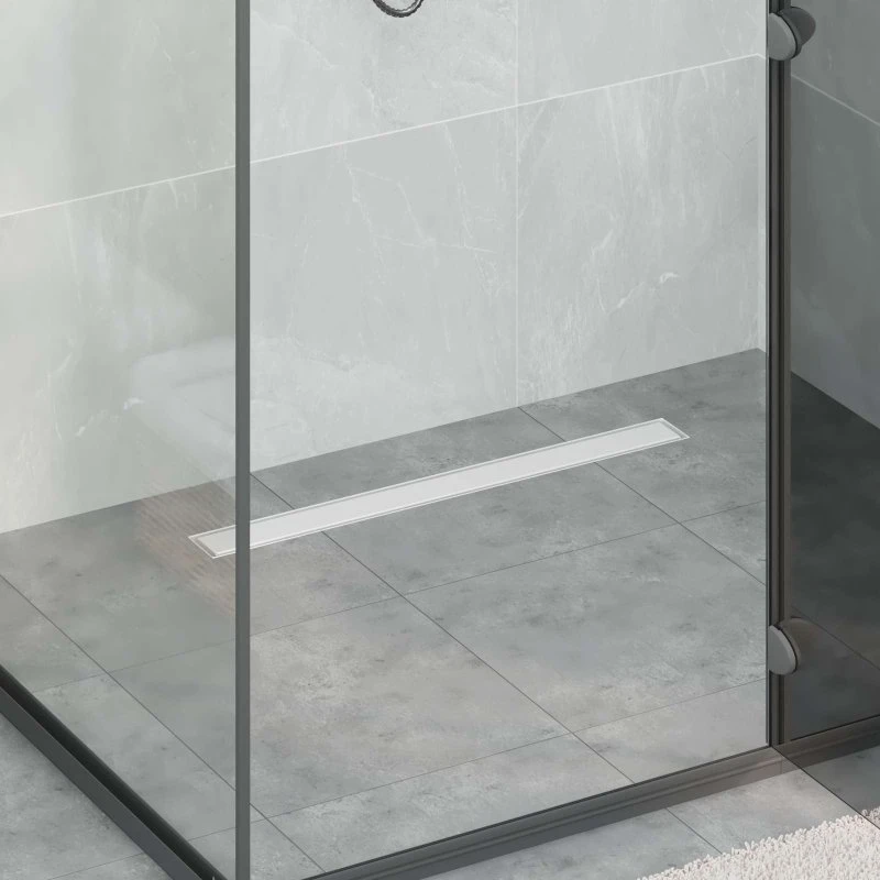 vidaXL 2-i-1 bruserafløb 70 cm, rustfrit stål (sølv)