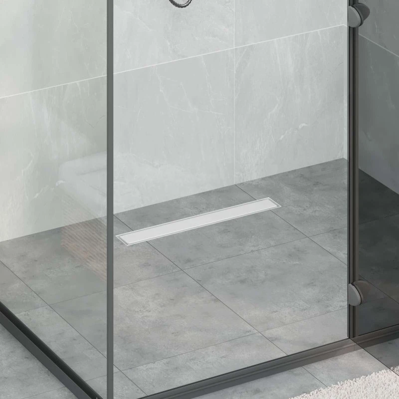 vidaXL Bruserafløb 2-i-1 360° Siphon Sølv 54x11x9,5 cm