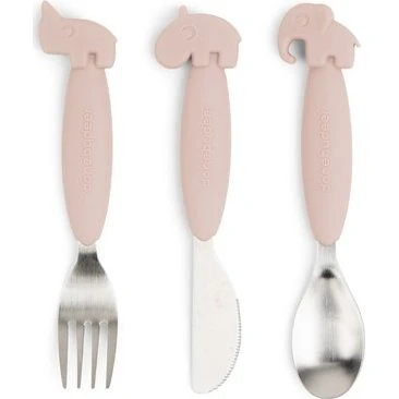 Done by Deer Deer Friends Easy-grip bestiksæt 3 dele Powder