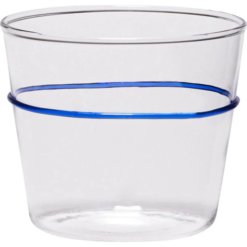 Hübsch Orbit drikkeglas 200 ml, klar med blå detalje